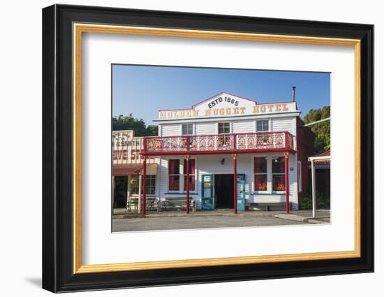 Historic building evoking the west coast's gold-mining past, Shantytown, Greymouth, Grey district, -Ruth Tomlinson-Framed Photographic Print