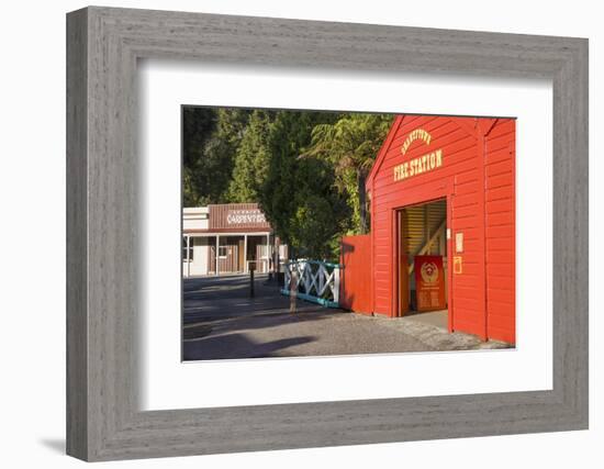 Historic building evoking the west coast's gold-mining past, Shantytown, Greymouth, Grey district, -Ruth Tomlinson-Framed Photographic Print