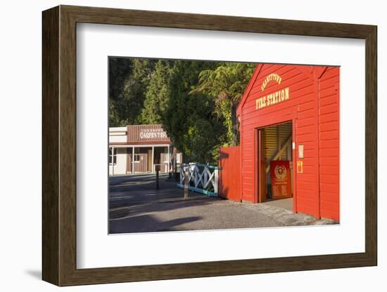 Historic building evoking the west coast's gold-mining past, Shantytown, Greymouth, Grey district, -Ruth Tomlinson-Framed Photographic Print