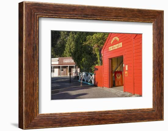 Historic building evoking the west coast's gold-mining past, Shantytown, Greymouth, Grey district, -Ruth Tomlinson-Framed Photographic Print