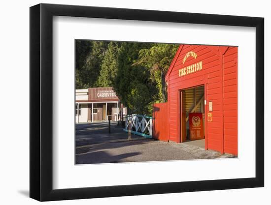 Historic building evoking the west coast's gold-mining past, Shantytown, Greymouth, Grey district, -Ruth Tomlinson-Framed Photographic Print