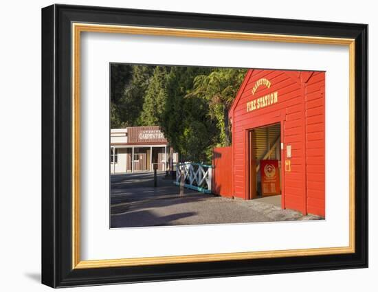 Historic building evoking the west coast's gold-mining past, Shantytown, Greymouth, Grey district, -Ruth Tomlinson-Framed Photographic Print