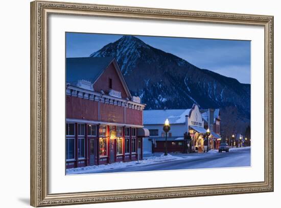 Historic Buildings Along Elk Avenue, Crested Butte, Colorado, USA-Walter Bibikow-Framed Photographic Print