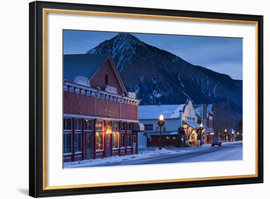 Historic Buildings Along Elk Avenue, Crested Butte, Colorado, USA-Walter Bibikow-Framed Photographic Print