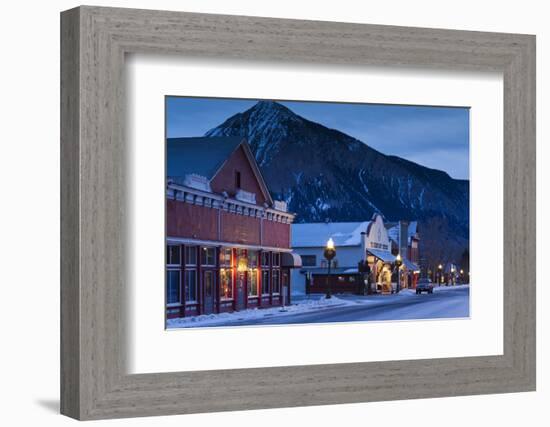 Historic Buildings Along Elk Avenue, Crested Butte, Colorado, USA-Walter Bibikow-Framed Photographic Print