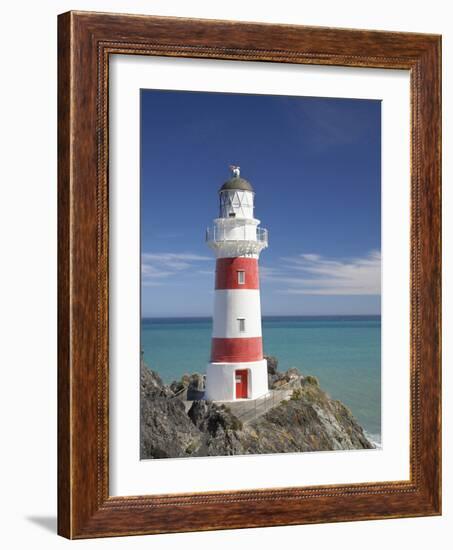 Historic Cape Palliser Lighthouse (1897), Wairarapa, North Island, New Zealand-David Wall-Framed Photographic Print