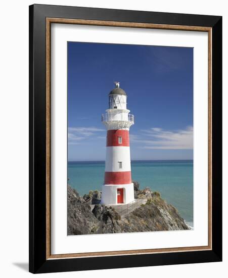 Historic Cape Palliser Lighthouse (1897), Wairarapa, North Island, New Zealand-David Wall-Framed Photographic Print