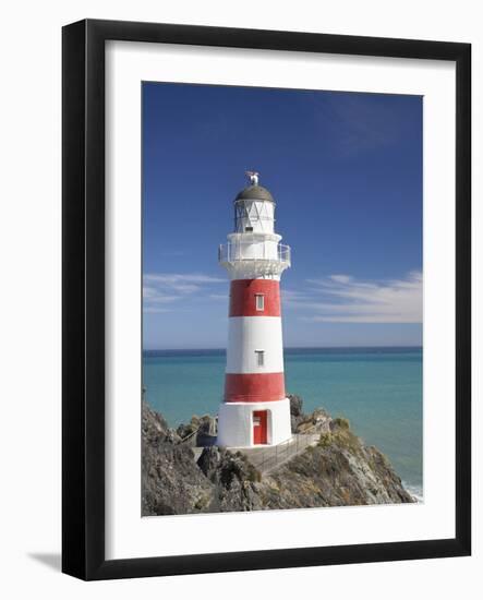 Historic Cape Palliser Lighthouse (1897), Wairarapa, North Island, New Zealand-David Wall-Framed Photographic Print