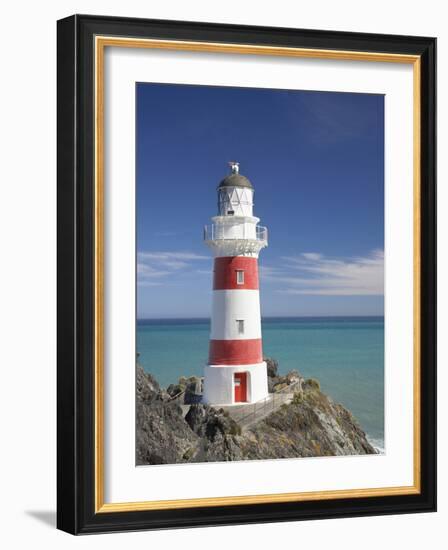 Historic Cape Palliser Lighthouse (1897), Wairarapa, North Island, New Zealand-David Wall-Framed Photographic Print