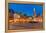 Historic Center of Frankfurt at Dusk-sborisov-Framed Premier Image Canvas