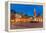 Historic Center of Frankfurt at Dusk-sborisov-Framed Premier Image Canvas