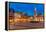 Historic Center of Frankfurt at Dusk-sborisov-Framed Premier Image Canvas