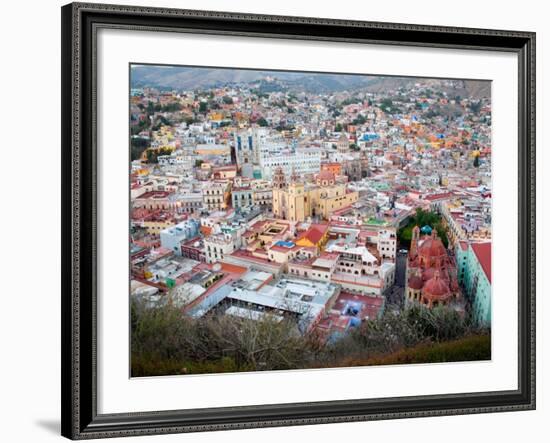 Historic City Center with Church of San Diego, Basilic and University, Guanajuato, Mexico-Julie Eggers-Framed Photographic Print