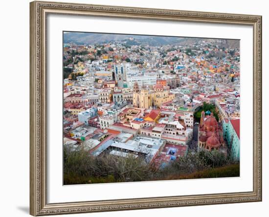 Historic City Center with Church of San Diego, Basilic and University, Guanajuato, Mexico-Julie Eggers-Framed Photographic Print