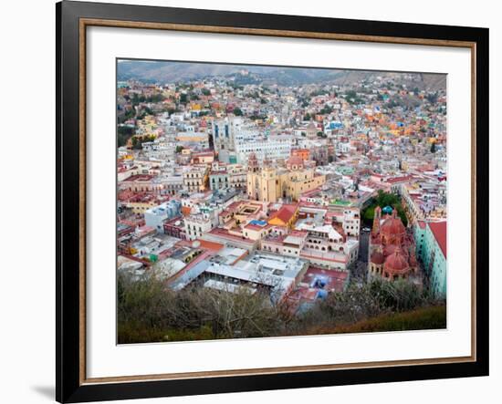 Historic City Center with Church of San Diego, Basilic and University, Guanajuato, Mexico-Julie Eggers-Framed Photographic Print