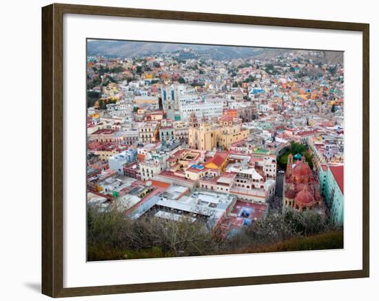 Historic City Center with Church of San Diego, Basilic and University, Guanajuato, Mexico-Julie Eggers-Framed Photographic Print