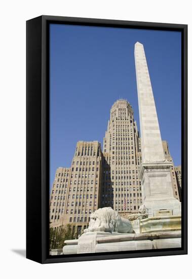 Historic City Hall, McKinley Monument Obelisk, Buffalo, New York, USA-Cindy Miller Hopkins-Framed Premier Image Canvas