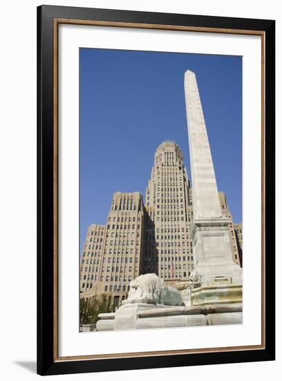 Historic City Hall, McKinley Monument Obelisk, Buffalo, New York, USA-Cindy Miller Hopkins-Framed Photographic Print