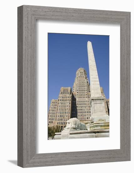 Historic City Hall, McKinley Monument Obelisk, Buffalo, New York, USA-Cindy Miller Hopkins-Framed Photographic Print