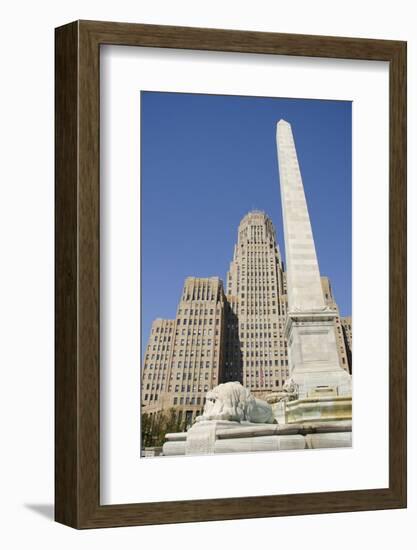 Historic City Hall, McKinley Monument Obelisk, Buffalo, New York, USA-Cindy Miller Hopkins-Framed Photographic Print