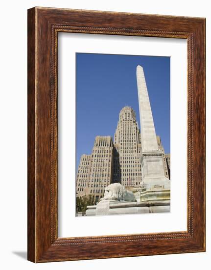 Historic City Hall, McKinley Monument Obelisk, Buffalo, New York, USA-Cindy Miller Hopkins-Framed Photographic Print