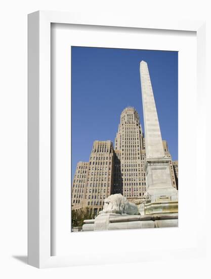 Historic City Hall, McKinley Monument Obelisk, Buffalo, New York, USA-Cindy Miller Hopkins-Framed Photographic Print