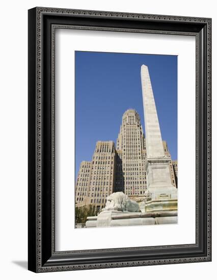 Historic City Hall, McKinley Monument Obelisk, Buffalo, New York, USA-Cindy Miller Hopkins-Framed Photographic Print