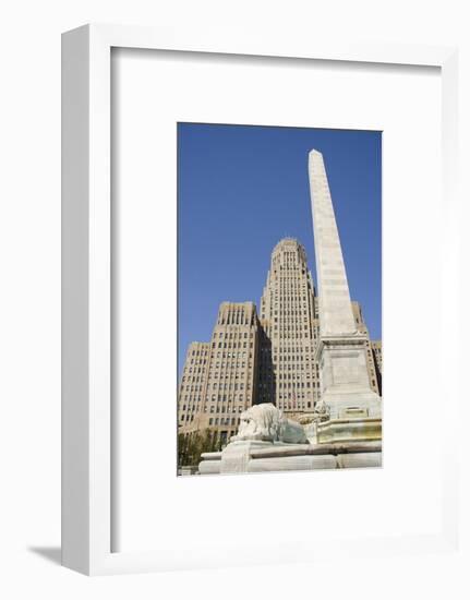 Historic City Hall, McKinley Monument Obelisk, Buffalo, New York, USA-Cindy Miller Hopkins-Framed Photographic Print