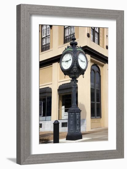 Historic Clock On Fountain Square In Montgomery, Alabama-Carol Highsmith-Framed Art Print