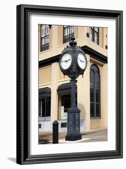 Historic Clock On Fountain Square In Montgomery, Alabama-Carol Highsmith-Framed Art Print