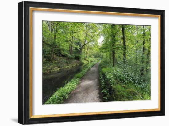 Historic Cromford Canal and Tow Path in Spring-Eleanor Scriven-Framed Photographic Print