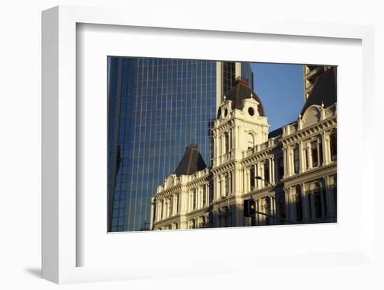 Historic Customhouse and modern glass building, Auckland, North Island, New Zealand-David Wall-Framed Photographic Print