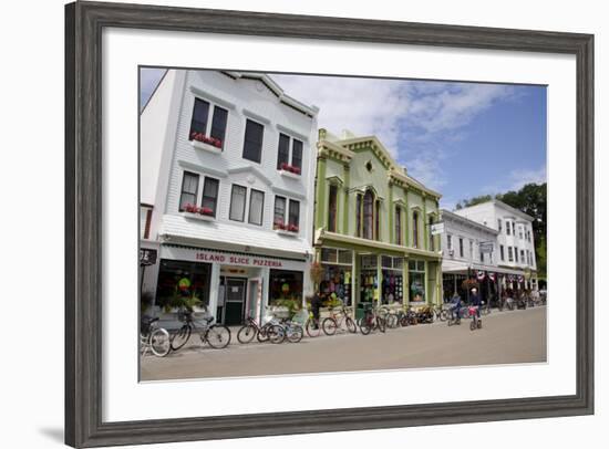 Historic Downtown Streets of Mackinac, Michigan, USA-Cindy Miller Hopkins-Framed Photographic Print