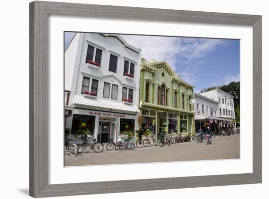 Historic Downtown Streets of Mackinac, Michigan, USA-Cindy Miller Hopkins-Framed Photographic Print