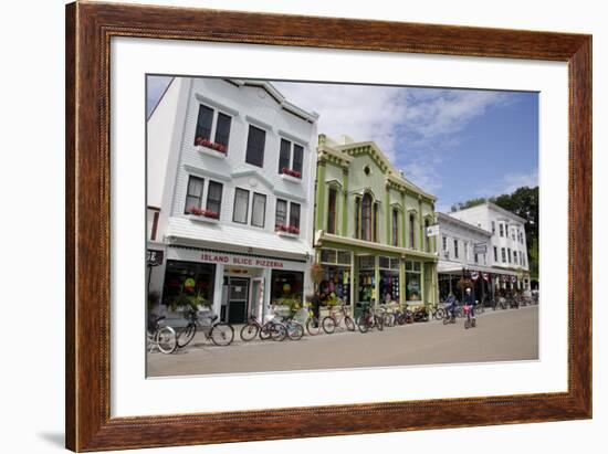 Historic Downtown Streets of Mackinac, Michigan, USA-Cindy Miller Hopkins-Framed Photographic Print