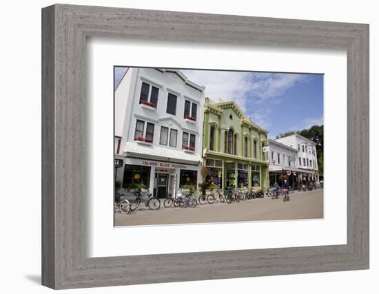 Historic Downtown Streets of Mackinac, Michigan, USA-Cindy Miller Hopkins-Framed Photographic Print