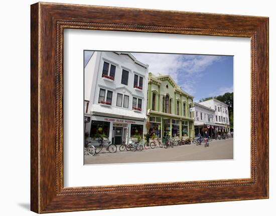 Historic Downtown Streets of Mackinac, Michigan, USA-Cindy Miller Hopkins-Framed Photographic Print