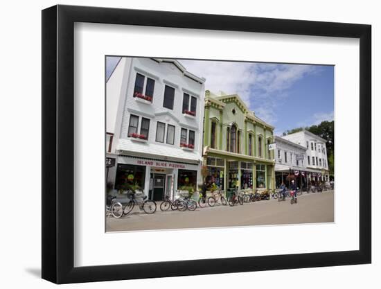 Historic Downtown Streets of Mackinac, Michigan, USA-Cindy Miller Hopkins-Framed Photographic Print