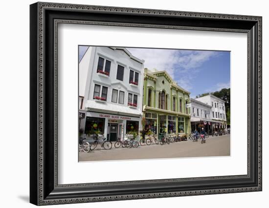 Historic Downtown Streets of Mackinac, Michigan, USA-Cindy Miller Hopkins-Framed Photographic Print