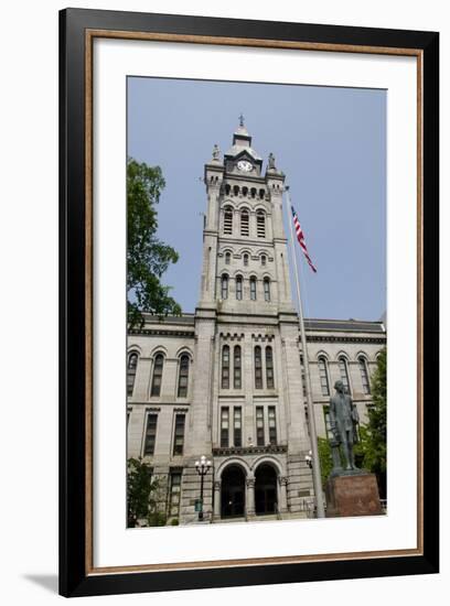 Historic Erie County Hall and Clock Tower, Buffalo, New York, USA-Cindy Miller Hopkins-Framed Photographic Print
