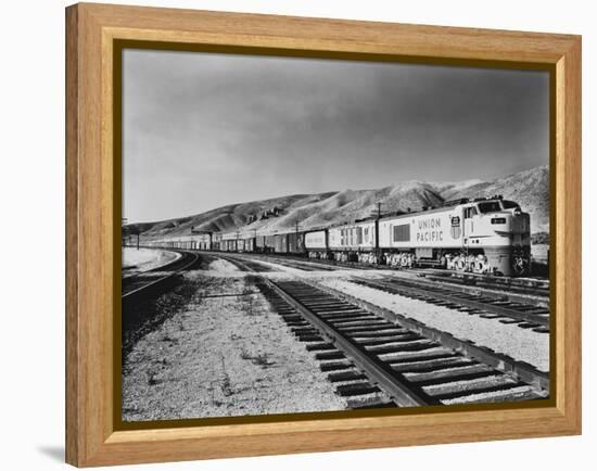 Historic Freight Train-Science Source-Framed Premier Image Canvas