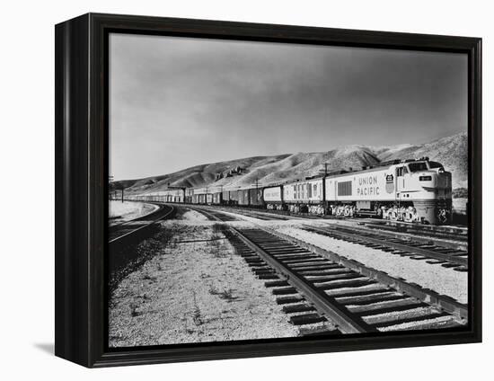 Historic Freight Train-Science Source-Framed Premier Image Canvas