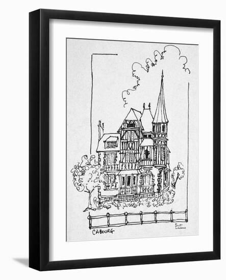 Historic half-timbered French home, Cobourg, Normandy, France.-Richard Lawrence-Framed Photographic Print