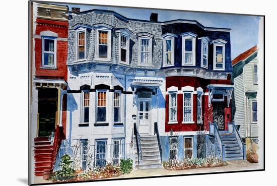 Historic Homes, NYC, 2006,watercolor)-Anthony Butera-Mounted Giclee Print