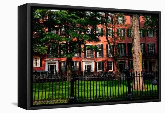 Historic homes of Beacon Hill, Boston, MA-null-Framed Premier Image Canvas