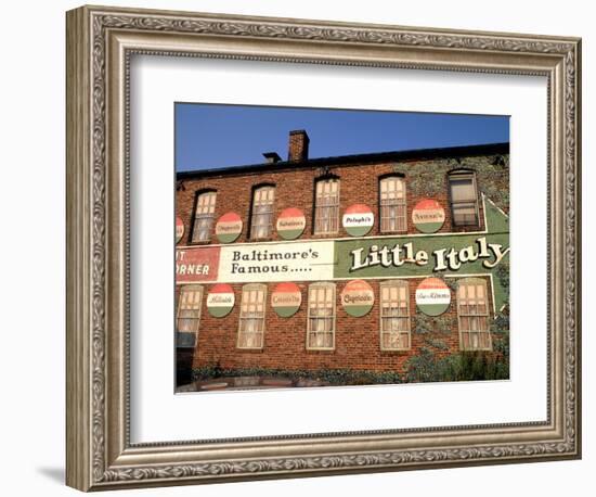 Historic Little Italy Section Signage, Baltimore, Maryland, USA-Bill Bachmann-Framed Photographic Print