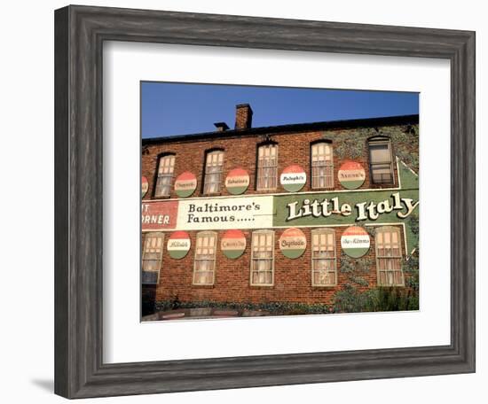 Historic Little Italy Section Signage, Baltimore, Maryland, USA-Bill Bachmann-Framed Photographic Print