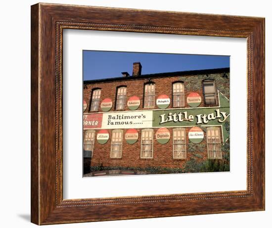 Historic Little Italy Section Signage, Baltimore, Maryland, USA-Bill Bachmann-Framed Photographic Print