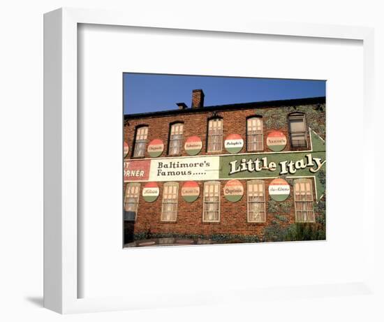 Historic Little Italy Section Signage, Baltimore, Maryland, USA-Bill Bachmann-Framed Photographic Print