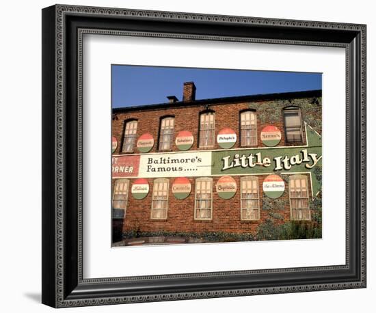 Historic Little Italy Section Signage, Baltimore, Maryland, USA-Bill Bachmann-Framed Photographic Print